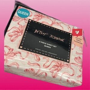 *SOLD*Betsey Johnson Pink Ballet Bow Queen Sheet Set - TikTok Coquette Girl